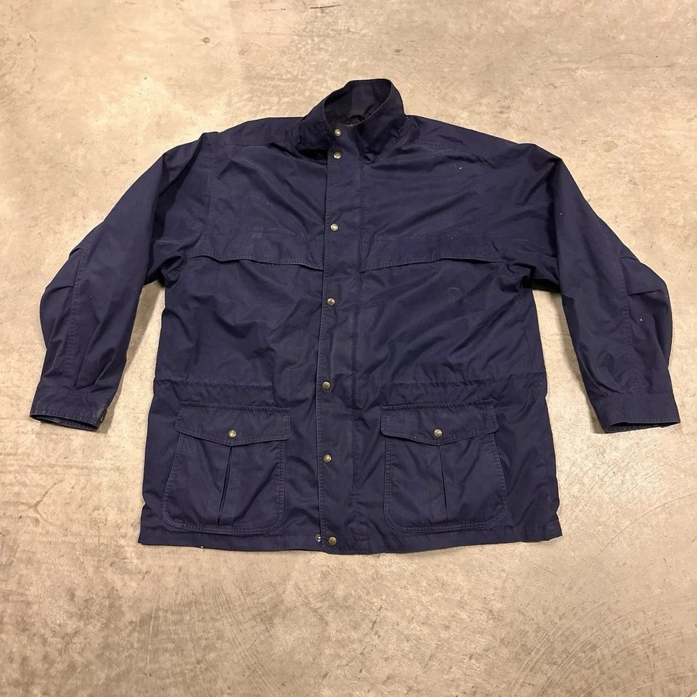 Eddie Bauer Mountain Parka Jacket Mens XXL Blue Wool Lined Vintage Outdoors